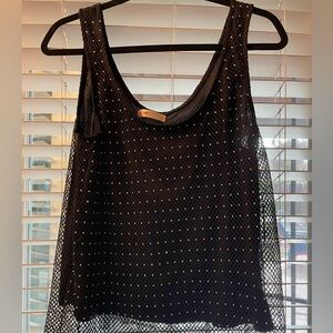 Sparkly netted tank top